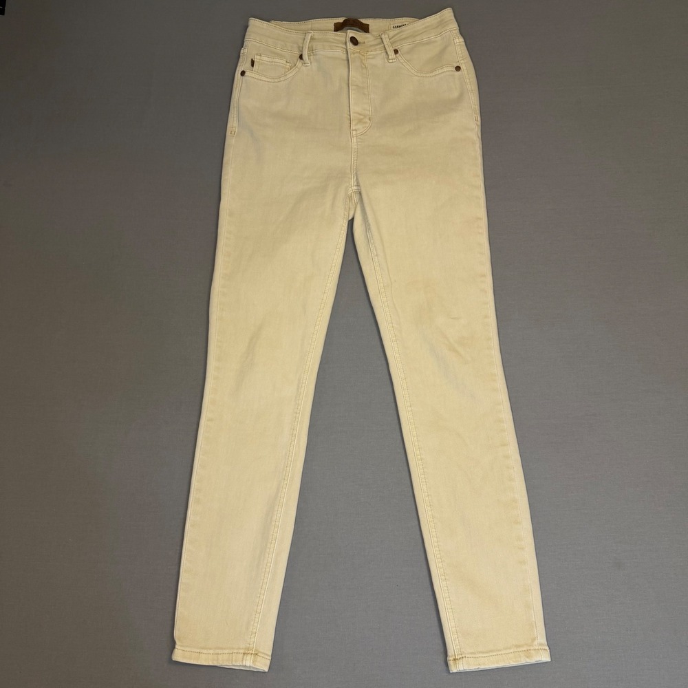 Judy Blue Garment Dyed Skinny Jeans Cream Tan High Rise Womens 9/29